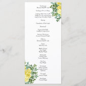 Lichtgele roze lenteverbinding menu (Achterkant)