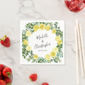 Lichtgele roze  lenteverbinding servet (Insitu)