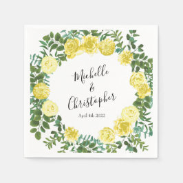 Lichtgele roze lenteverbinding servet