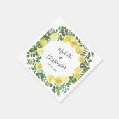 Lichtgele roze  lenteverbinding servet (Hoek)