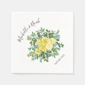 Lichtgele roze  lenteverbinding servet (Voorkant)