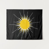 lichtgele stralende zonnestraling wandkleed (Voorkant (horizontaal))