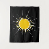 lichtgele stralende zonnestraling wandkleed (Voorkant)