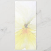 Lichtgele Viooltjes Bruiloftsmenu Menu (Achterkant)