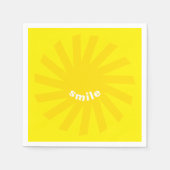 Lichtgele zon opgelucht leuk, modern vrolijk servet (Voorkant)