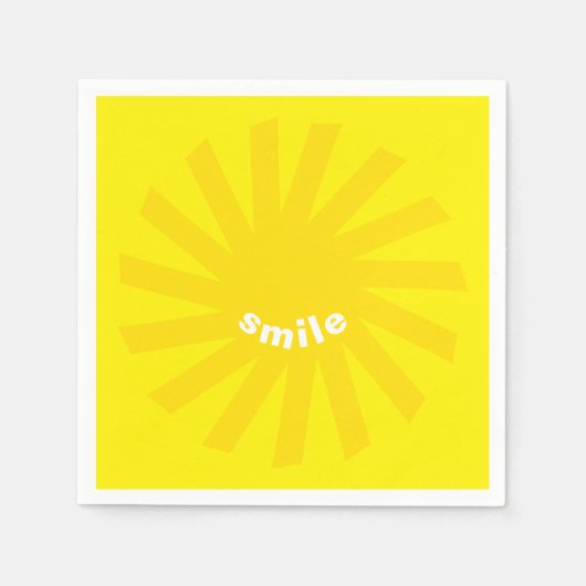 Lichtgele zon opgelucht leuk, modern vrolijk servet (Voorkant)