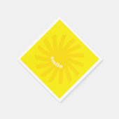 Lichtgele zon opgelucht leuk, modern vrolijk servet (Hoek)