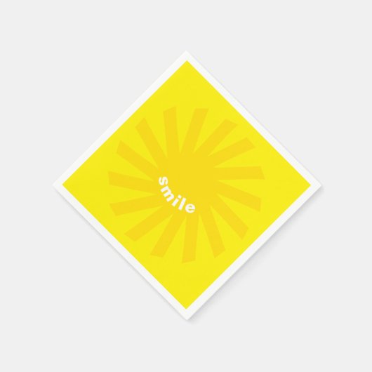Lichtgele zon opgelucht leuk, modern vrolijk servet (Hoek)