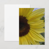 Lichtgele zonnebloem notitiekaartje (Voorkant / Achterkant)