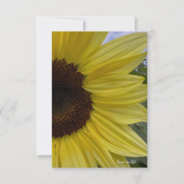 Lichtgele zonnebloem notitiekaartje