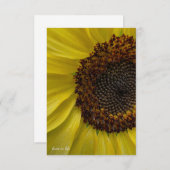 Lichtgele Zonnebloem Up-close Notitiekaartje (Voorkant / Achterkant)