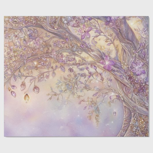 lichtgevend bos cadeaupapier (Vlak)