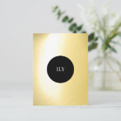 Lichtgevend Goud Briefkaart (Staand voorkant)