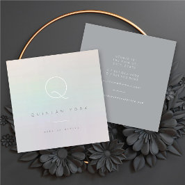 Lichtgevend Iriserend Monogram Modern Minimalistis Vierkante Visitekaartje