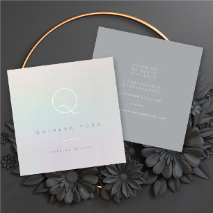 Lichtgevend Iriserend Monogram Modern Minimalistis Vierkante Visitekaartje