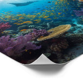 Lichtgevend koraalrif - Glowing Underwater World Poster (Hoek)