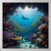 Lichtgevend koraalrif - Glowing Underwater World Poster (Voorkant)