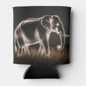 lichtgevend olifantensilhouet blikjeskoeler (Voorkant)