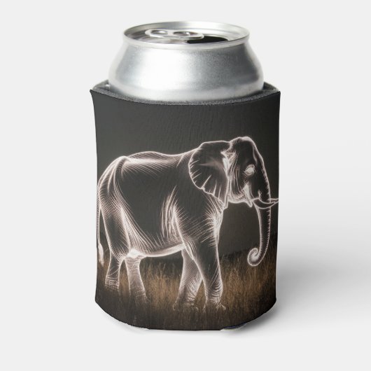 lichtgevend olifantensilhouet blikjeskoeler (Blikje Achterkant)