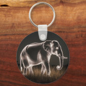 lichtgevend olifantensilhouet sleutelhanger (Voorkant)