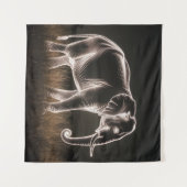 lichtgevend olifantensilhouet wandkleed (Voorkant (horizontaal))