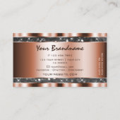 Lichtgevend Roos Goud Zilver Glitter Stars Artful Visitekaartje (Achterkant)