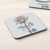 lichtgevend Roos van metaalzilver Bier Onderzetter (Linkerzijde)