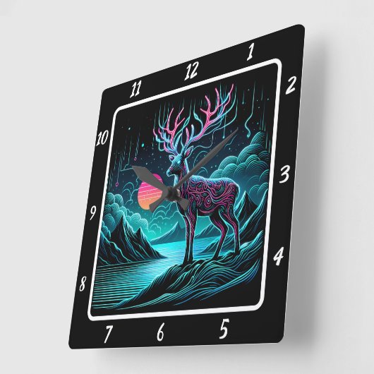 lichtgevend schemerhert vierkante klok (Hoek)