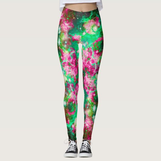 Lichtgevend stergebied overal druk Leggings (Voorkant)