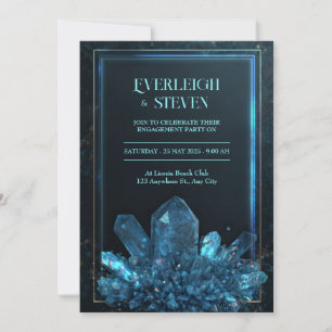 Lichtgevend Turquoise Middernacht Kwartz Frame Tro Kaart