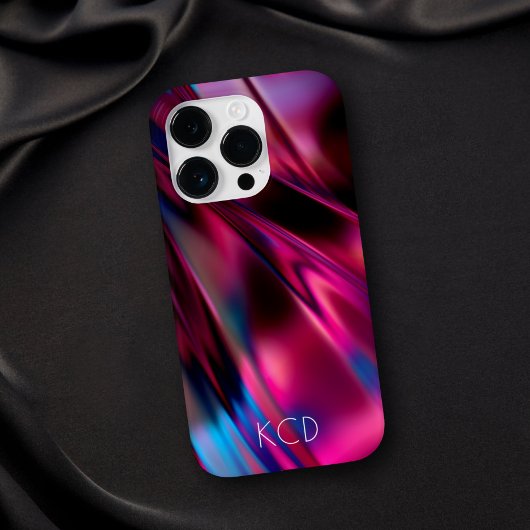 Lichtgevend Vloeibaar Metaal Monochroom Roze w/Naa Case-Mate iPhone Case