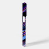 Lichtgevend Vloeibaar Metaal Monochroom w/Naam Case-Mate iPhone Case (Achterkant / Rechts)