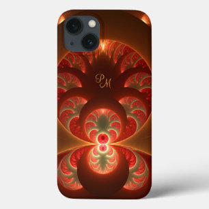 Lichtgevende abstracte moderne Fractal Art Initial Case-Mate iPhone Case