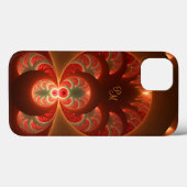 Lichtgevende abstracte moderne Fractal Art Initial Case-Mate iPhone Case (Achterkant (horizontaal))