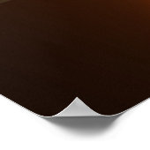 Lichtgevende abstracte moderne oranje rode Fractal Poster (Hoek)