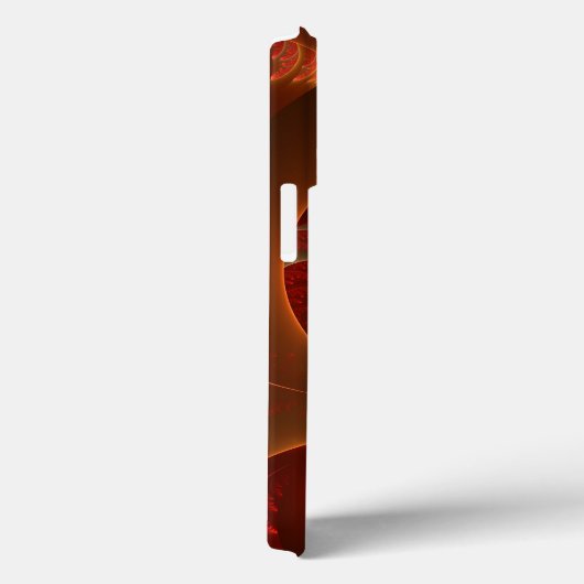 Lichtgevende Abstracte Oranje Rode Fractal Initial Case-Mate iPhone Case (Achterkant / Rechts)