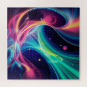 Lichtgevende Abstracte wervelingen - Levendige Kos Legpuzzel (Horizontaal)