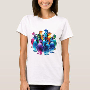 Lichtgevende Adorabele Pinguïns T-shirt