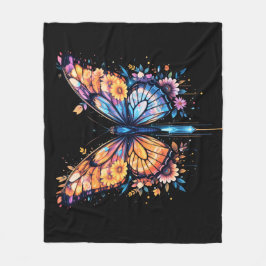 lichtgevende bloei fleece deken