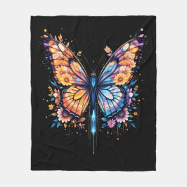 lichtgevende bloei fleece deken