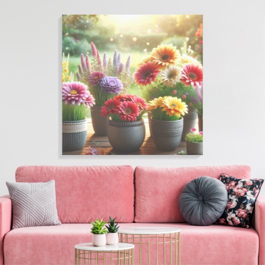Lichtgevende Bloom Canvas Afdruk (Insitu (Woonkamer))