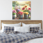 Lichtgevende Bloom Canvas Afdruk (Insitu (Slaapkamer))