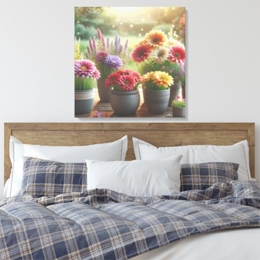 Lichtgevende Bloom Canvas Afdruk (Insitu (Slaapkamer))