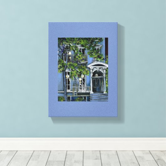 Lichtgevende bollen van binnenuit canvas afdruk (Insitu (Houten vloer))