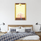 Lichtgevende Bomen Canvas Afdruk (Insitu (Slaapkamer))
