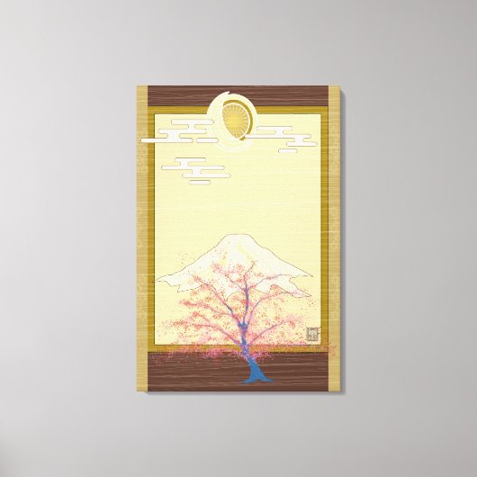 Lichtgevende Bomen Canvas Afdruk (Voorkant)