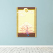 Lichtgevende Bomen Canvas Afdruk (Insitu (Houten vloer))