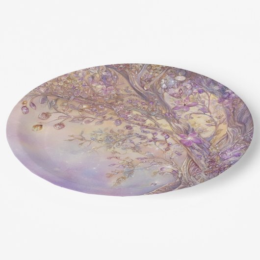 lichtgevende bosservetten papieren bordje (Gekanteld)