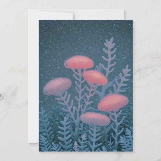 lichtgevende botanische uitnodiging | feestdagenka (Voorkant)