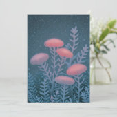 lichtgevende botanische uitnodiging | feestdagenka (Staand voorkant)